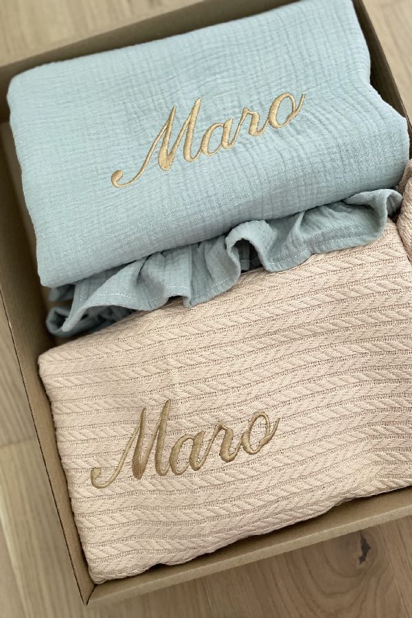 Personalizirani poklon za djecu i bebe od muslina i pletenine